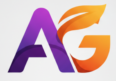 AryanGrows logo featuring stylized purple AG letters with an orange flame accent